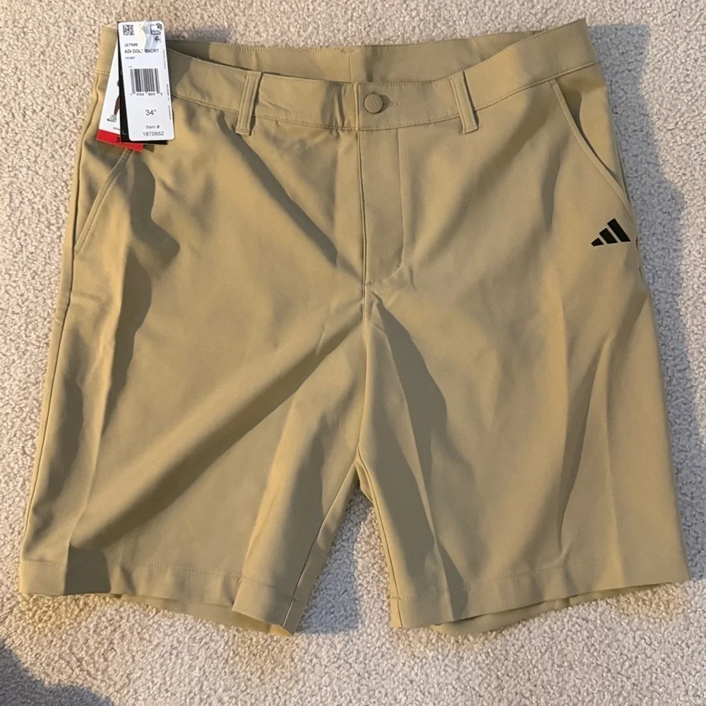 Adidas Adi Advantage Golf Shorts – Men’s Tan Performance Fit – Sizes Varies